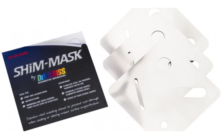 AllorA Devilbiss Shim-Mask Abdeckschablone, entfernen von Lacknasen Shim-3, Lacknasenentferner (3 Stück/Pack)