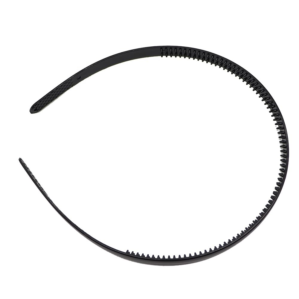 Sharum Crafts Plastic Hair Bands Wavy Black Headband Teeth Hair Accessory for School Girls & Women, 4pc Set, Comfortable Teeth Comb Design-image-12