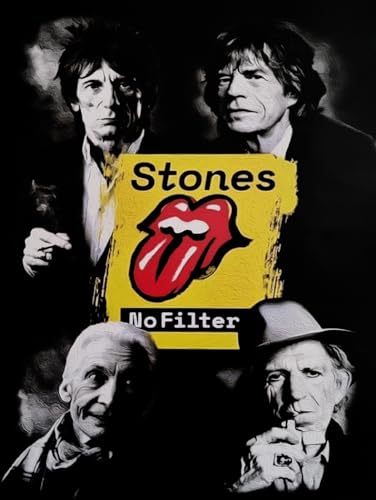 KUSTOM ART Poster mural décoratif série artistes internationaux Rolling Stones Impression artistique sur papier couché 40 x 30 cm sans cadre