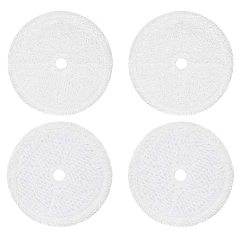 Yweller 4 Pack Mop Pads Compatible with Bissell 3115 SpinWave Hard Floor Expert Wet and Dry Robot Vacuum.(2 Pack Scrubby Mop Pads and 2 Pack Soft Mop Pads)