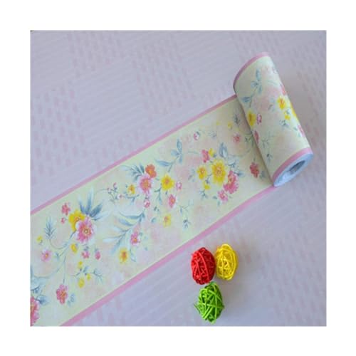 Bordes de papel tapiz, borde de pared, 3.9X394 pulgadas Borde de papel tapiz Autoadhesivo Borde de pared impermeable Cintura Zócalo autoadhesivo Fácil de aplicar Etiqueta de azulejos de cocina ( Color