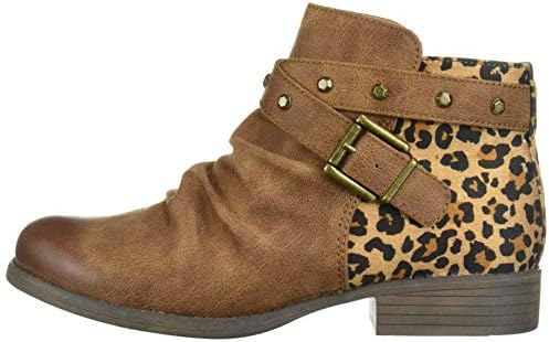 WHITE MOUNTAIN Shoes SAVANT Women's Boot, SADDLE/WAXY/FABRIC W/LEOPARD, 7 M | Image 7