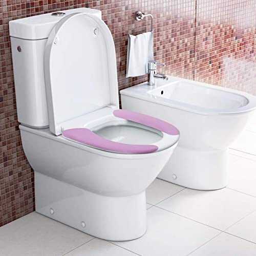 Kamanan WC Sitzbezüge Weich Toilettenkissen WC Dicke Kissen Toilettensitzbezug Weicher Dickerer Wärmer WC Kissen Pads Passend für alle Ovalen Toilettensitze (4PCS) – Bild 3