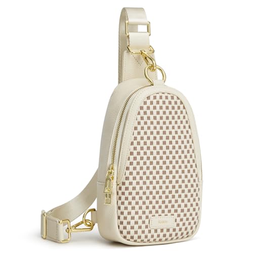 Image of Kattee Sling Crossbody Bag for Women, Leather Fanny Pack Crossbody Sling Bags, RFID Purse Chest Bag Small Daypack for Women