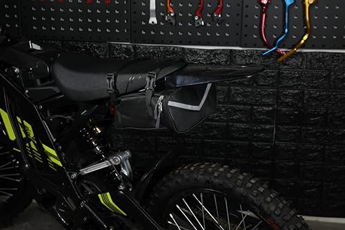 Alforja para manillar Runfarr S-20 negra compatible con motocicletas Surron Light Bee X, Light Bee S, X160, X260 y Talaria Sting miniatura 3