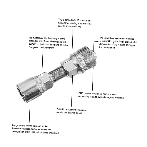 ifundom 1pc Crank Extractor Tool for Repair Crankset Puller Design for Splined and Taper Arms Compact and Handy for Easy Use