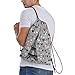 PUYhgb French Fashion Model Ferrets Print Foldable Drawstring Backpack, Gym Bag For Workout,Travel, Yoga & Daily Use, Black, S, Travel Backpacks