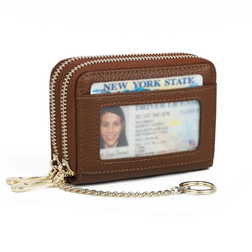 Rfid Credit Card Holder, Businese Card Case,Wallet for Women Men(Max-Brown)