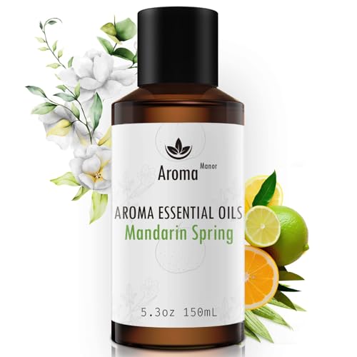 Hotel Collection Diffuser Oil – Mandarin Spring Essential Oils for Scent Diffuser – Tangerine, Lime, Gardenia, Green Grass -Home Luxury Scents Aroma Fragrance for Home, Office