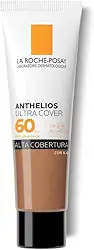 La Roche-Posay, Ultra Cover, Protetor Solar com Cor e Performance de Maquiagem, 12h de cobertura de base em uma única camada, Textura Fluida, Oil free, Toque Seco, FPS60, 30g