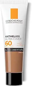 La Roche-Posay, Ultra Cover, Protetor Solar com Cor e Performance de Maquiagem, 12h de cobertura de base em uma única camada, Textura Fluida, Oil free, Toque Seco, FPS60, 30g