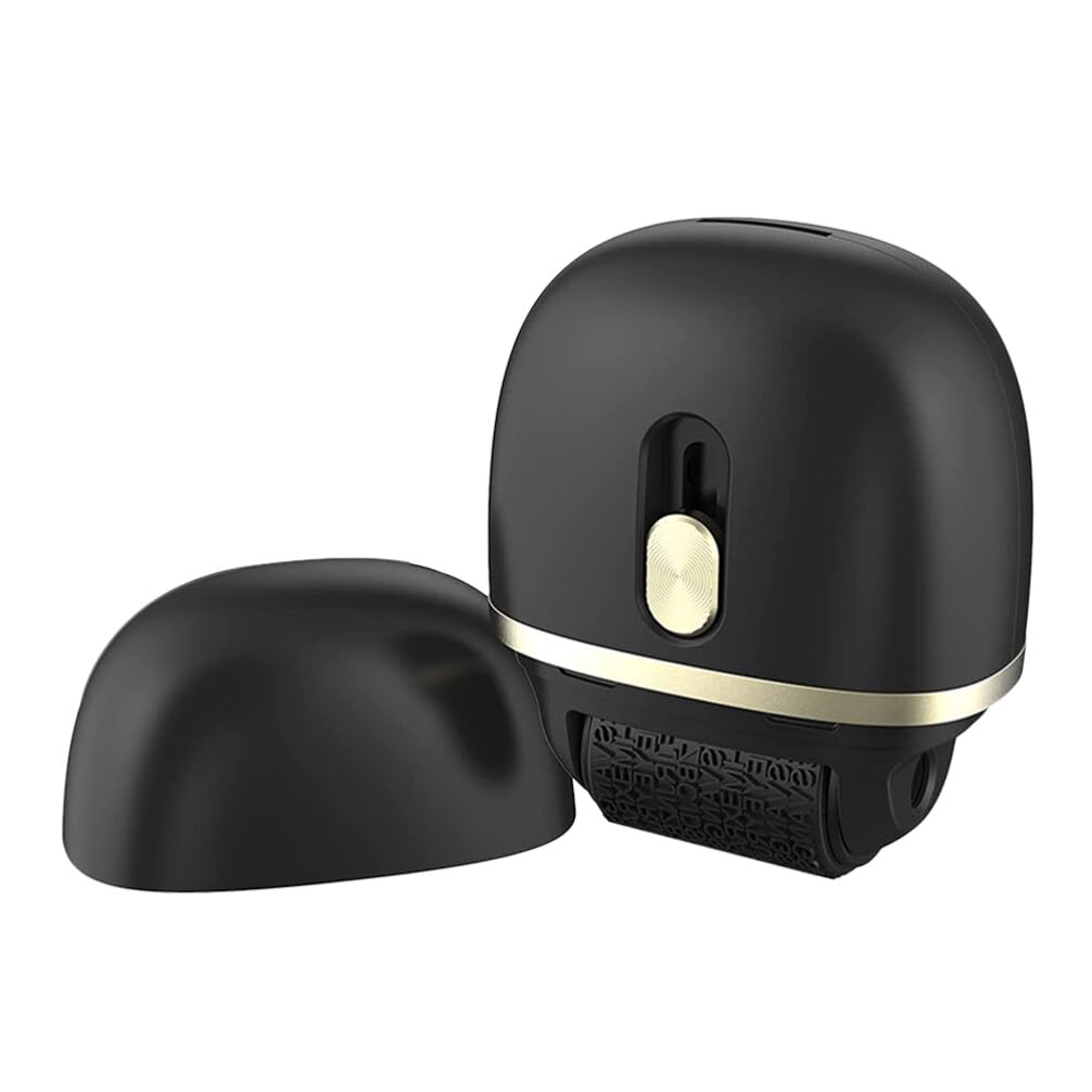 HealevedRoller Express Applicator Safety Box Cutter Confidential Stamp Information Blackout Roller Stamp Name Guard Stamper Information Protection Tool Seal Roller Stamp Black Unpack Tape