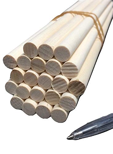 Trustleaf 16mm x 600mm Birch Hardwood Wooden Craft Sticks/Dowels - Seconds - Pack of 5 Dowels