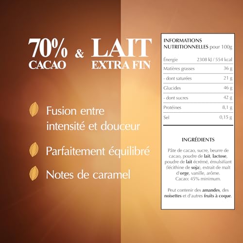 Tablette De Excellence Fusion 70% Et Lait Lindt La Tablette De - vue 3