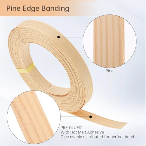 Bande de placage en bois de pin pour réparer les chants abîmés de vos placards