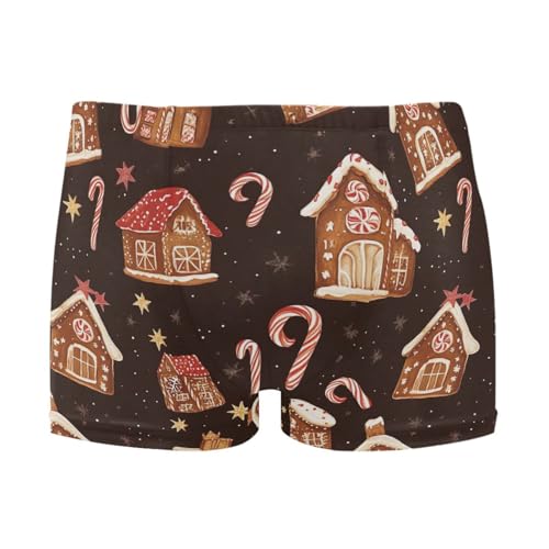 UMIRIKO Mens Swim Trunks Christmas Gingerbread Houses Square Leg Swimwear Bathing Suits Swimsuit for Men XL 202b7133