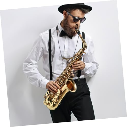 CVUTOVO Padded Saxophone Neck Strap for Clarinet Oboe Alto Sax Tenor Sax Soprano Breathable Ergonomic Adjustable