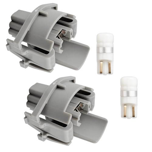 Memiuyelay 2Pcs License Plate Light Socket with Light Bulb Fit