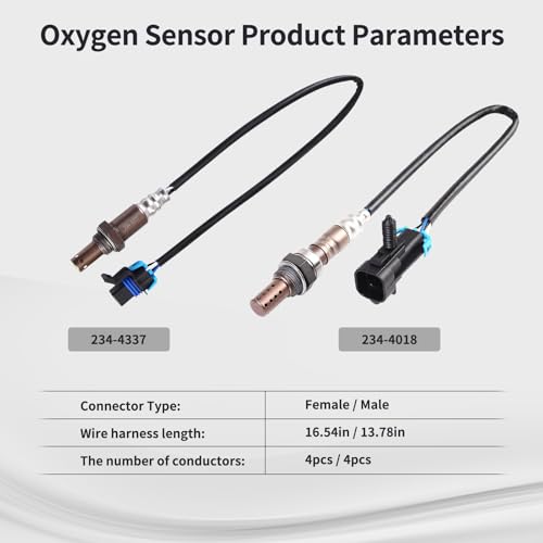 Sensor de Oxígeno Upstream y Downstream para Chevy y GMC 4Pcs miniatura 3