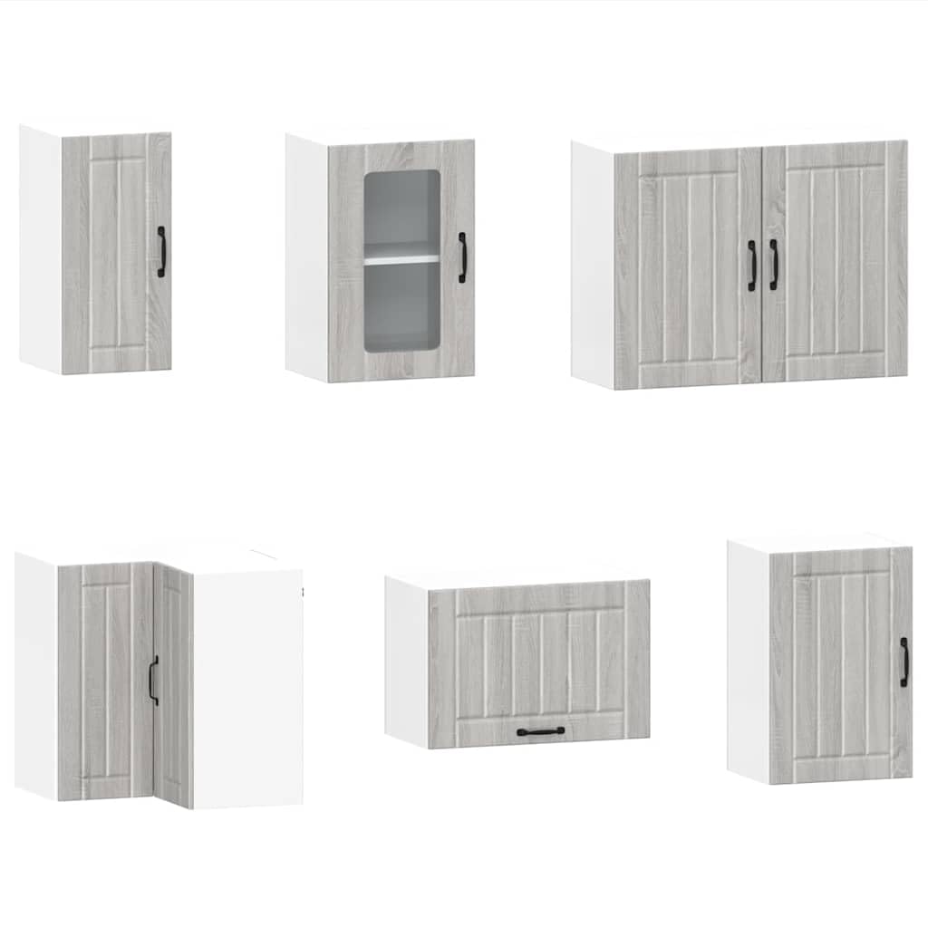 11-TLG. Küchenzeile Küchenschrank-Set Lucca Grau Sonoma