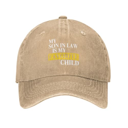 My Son-in-Law is My Favorite Child Hat Vintage Cotton Washed Baseball Caps Dad Hat