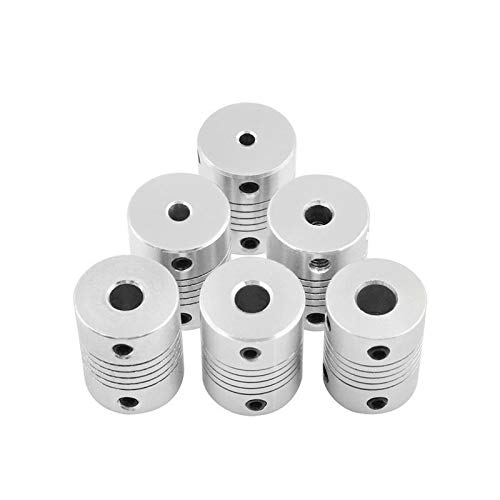 Coupler Thread Encoder Aluminum Alloy for Stepping Motor Elastic Coupling Winding D19L25 for 3D Printer Metal (Inner Diameter : 10x6.35)