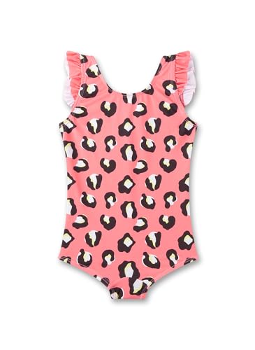 Sanetta Mädchen-Badeanzug pink Leo-Muster | Bequemer und praktischer Badeanzug aus recyceltem Polyester-Mix für Mädchen. Bademode für Kinder