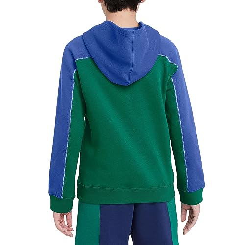 Nike ke Big Kids Boys' Amplify Sportswear Pullover Hoodie (Malachite/Game Royal, Large)2