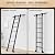 Fredbeck 8ft Rolling Library Aluminium Step Ladder 96" with 4FT Sliding Hardware Track Kit Bottom Wheel Included,for Kitchen,Loft,Warehouses,Bookstore,Atti,Dressing Room,Metal Black