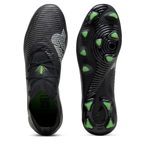 Puma - Future 8 Pro FG/AG, Zapatillas de fútbol Unisexo, Puma Black-Puma Silver-Fluo Green, - imagen 3