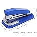 Rotating Stapler Compact Book Stapling Machine 25 Sheet Capacity for 24/6 26/6 Staple Paper Cardboard Leather Blue