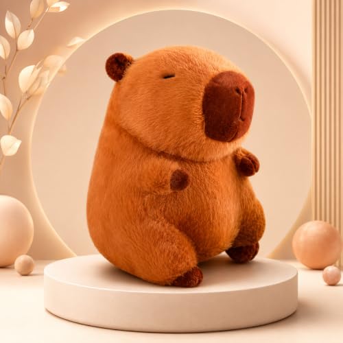Image of Capybara Soft Toy Cute Plush Animal Stuffed Toy for Kids & Adults | Ultra-Soft Huggable Gift for Birthday, Valentine, Anniversary | Collectible Plush Doll 25cm