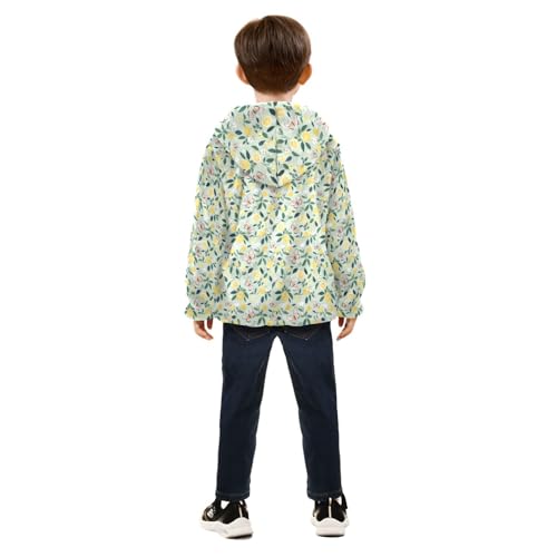 Lemon Butterfly Boys Fleece Coat,Children's Zip-Up Hoodie Jacket,Baby Warm Fashion Outerwear 3-10T,A1132924