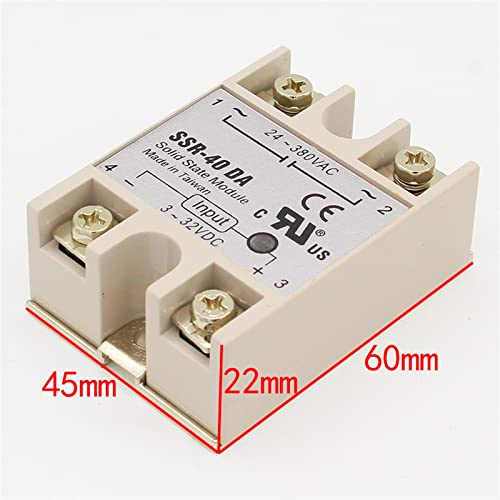 Relais statique SSR-40DA lot de 10 modules 24V-380V AC 40A pour contrôle industriel