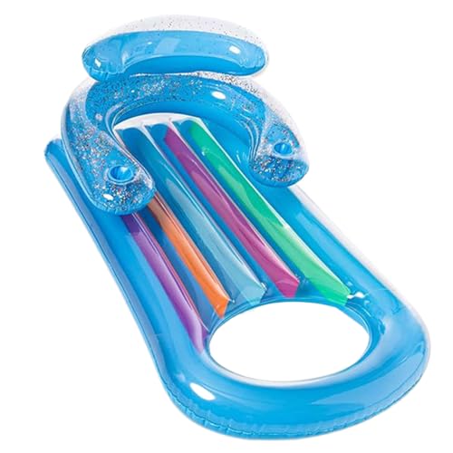 Tumbona de agua inflable - Cómoda tumbona flotante y duradera para relajarse al aire libre | Silla hamaca en la piscina, sofá de viaje, cojín de lago Splash, cama de verano portátil, camping