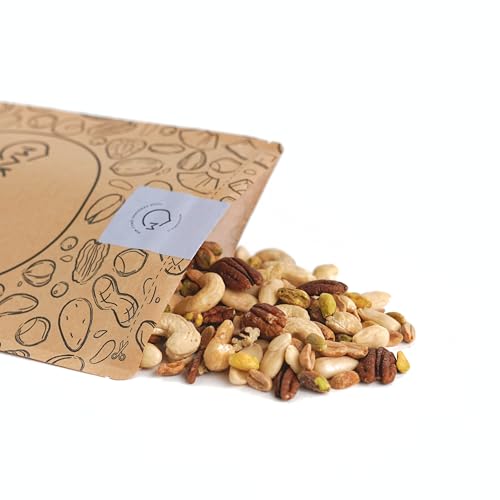 Makadamia - Mix di Frutta Secca 500 g - Mix Recupero - Arachidi Tostate, Mandorle Pelate, Noci Pecan al Naturale, Anacardi, Pistacchio.