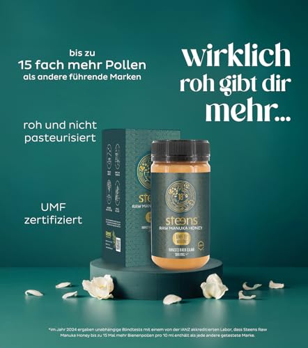 Steens Manuka Honey LIMITED EDITION MGO 696+ - 500 g rein roher 100% zertifizierter UMF 18+ Manuka Honig - abgefüllt und versiegelt in Neuseeland