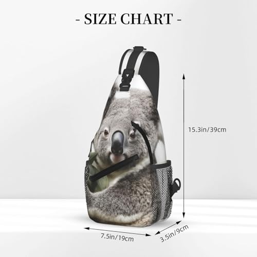 Bolso cruzado Koala para hombres y mujeres negro miniatura 3