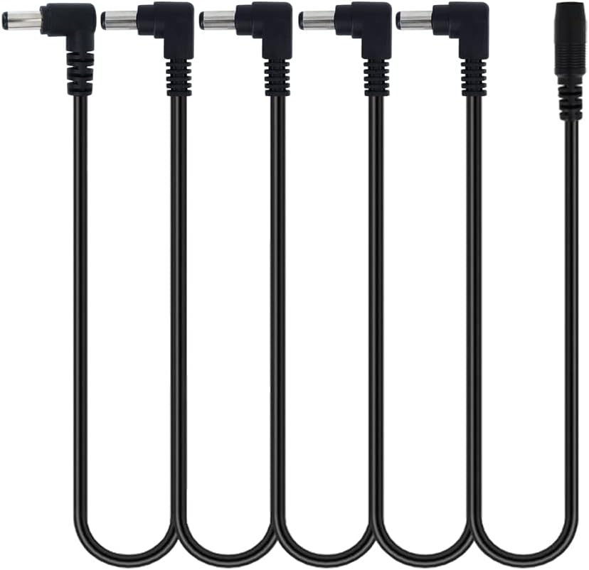 5 Ways Daisy Chain Power Cable DC for Guitar Pedal Power Supply Adapter