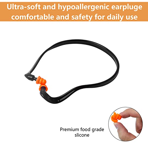 8 Pairs Banded Ear Plugs, Shooting Ear Plugs Silicone Hearing Bands Reusable EarPlugs for Hearing Protection, Noise Reduction, Work, Study, Construction, Sleeping, Concerts, Motor Sports Racing - Image 2