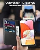 AIMOYU for Samsung Galaxy A14 4G/5G Case, Flip Wallet Leather Phone Case with [4 Card Slots] [Kickstand] [RFID Blocking] Magnetic Protective Shockproof Cover for Samsung A14 Phone Case - Black - Image 6