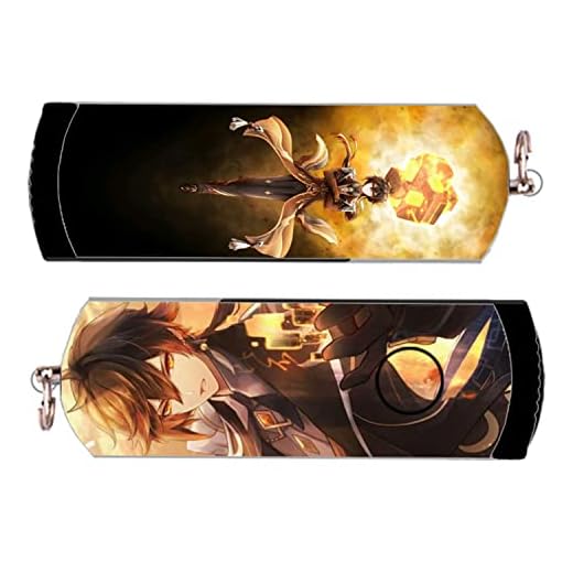 QPWZ Morax Genshin Impact Anime U Disk, Personalidade Elegante Rotativo Dispositivo de Armazenamento Portátil