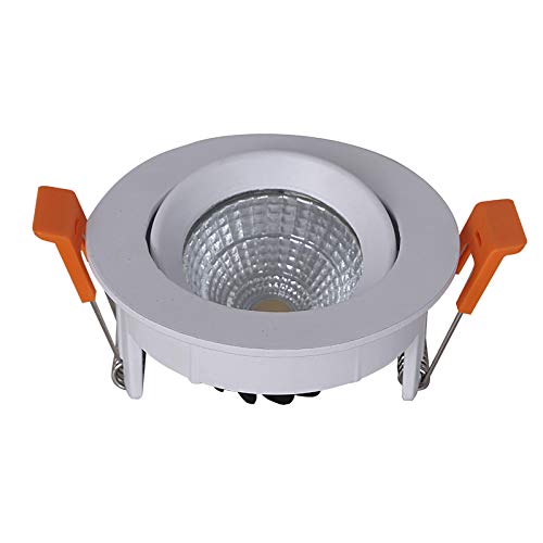 3 Watt Warm White (3000K) Round LED COB Spot light for ceiling (energy Class A++)