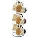Elama EL-COFFEEHOUSE Coffee House 6-Piece 12 oz. Mug Set with Stand, Assorted Colors