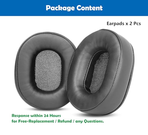 Almohadillas profesionales de repuesto compatibles con auriculares Mixcder E9 con cuero agradable para la piel y espuma viscoelástica miniatura 4