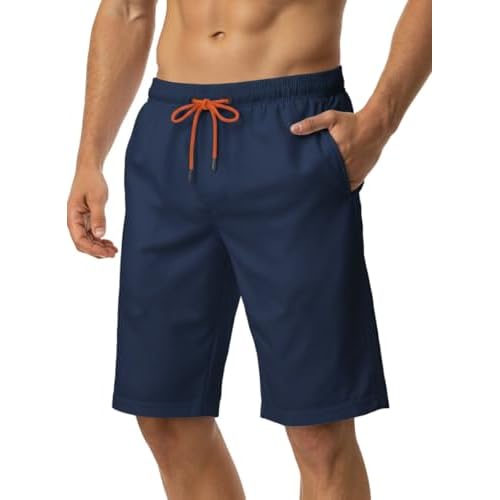 11 Inch Men Swim Trunks with Mesh Lining Quick Dry Breathable for Summer Beach Cruise Water Park Gym Running