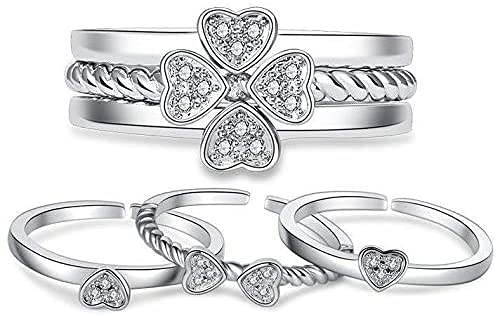 Amazon | [ビジュネット] 指輪 リング ring 四葉クローバー ハート
