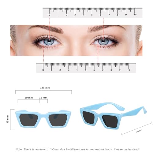 Image of ARICKS Vintage Square Cat Eye Sunglasses Women Retro Trendy Sunglasses
