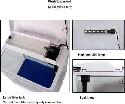 Diagram showing the internal filter system and LED light placement