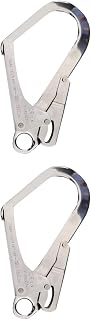 DOITOOL 2Pcs High Strength Alloy Steel Large Drop Forged Double Lock Rebar Snap Hook Safety Fall Protection Lanyard Hook Multifunctional Carabiners
